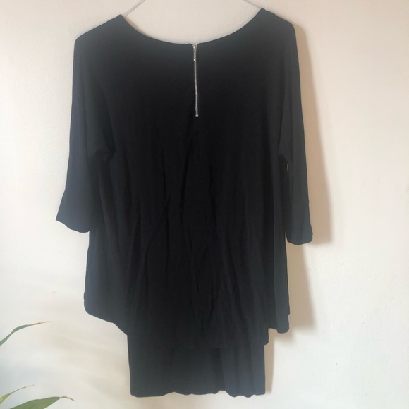 ❤️Black House White Market Black Layered Mini Dress Size XS - Picture 2 of 6